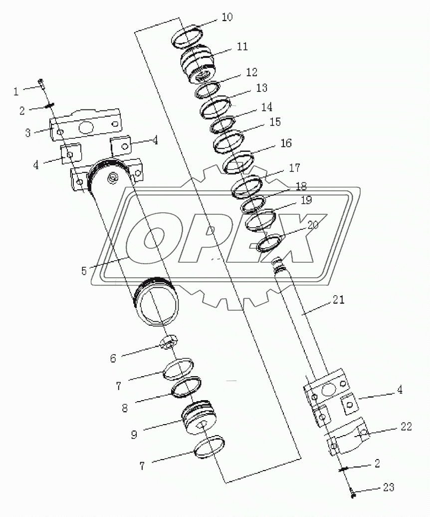 BLADE TILT OIL CYLINDER ASSY