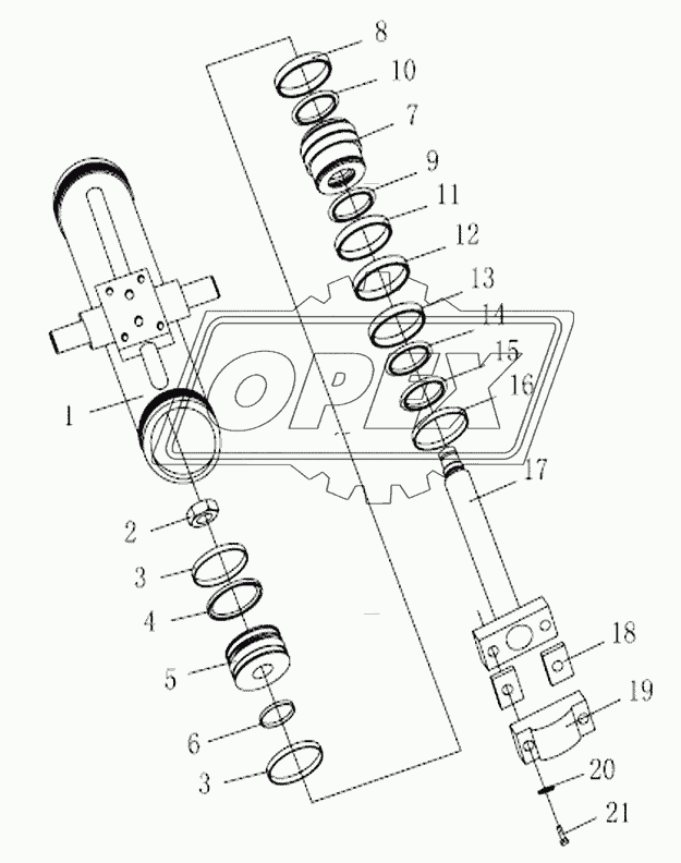 BLADE LIFTING OIL CYLINDER ASSY