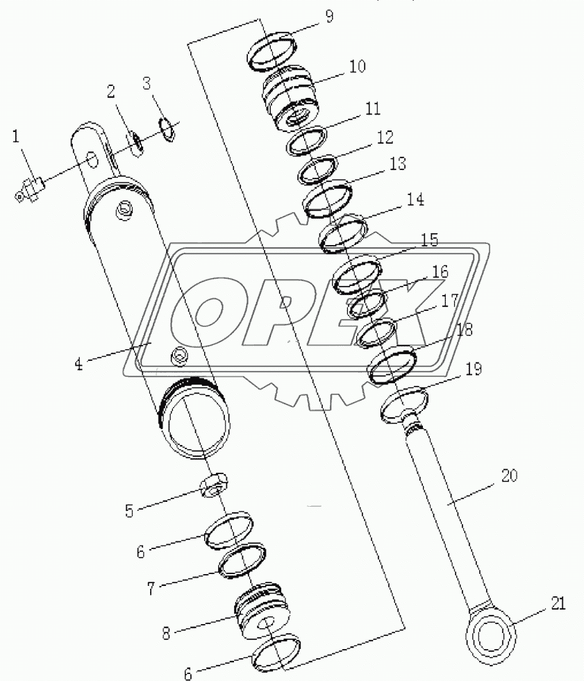 TILT OIL CYLINDER ASSY (R.H.)