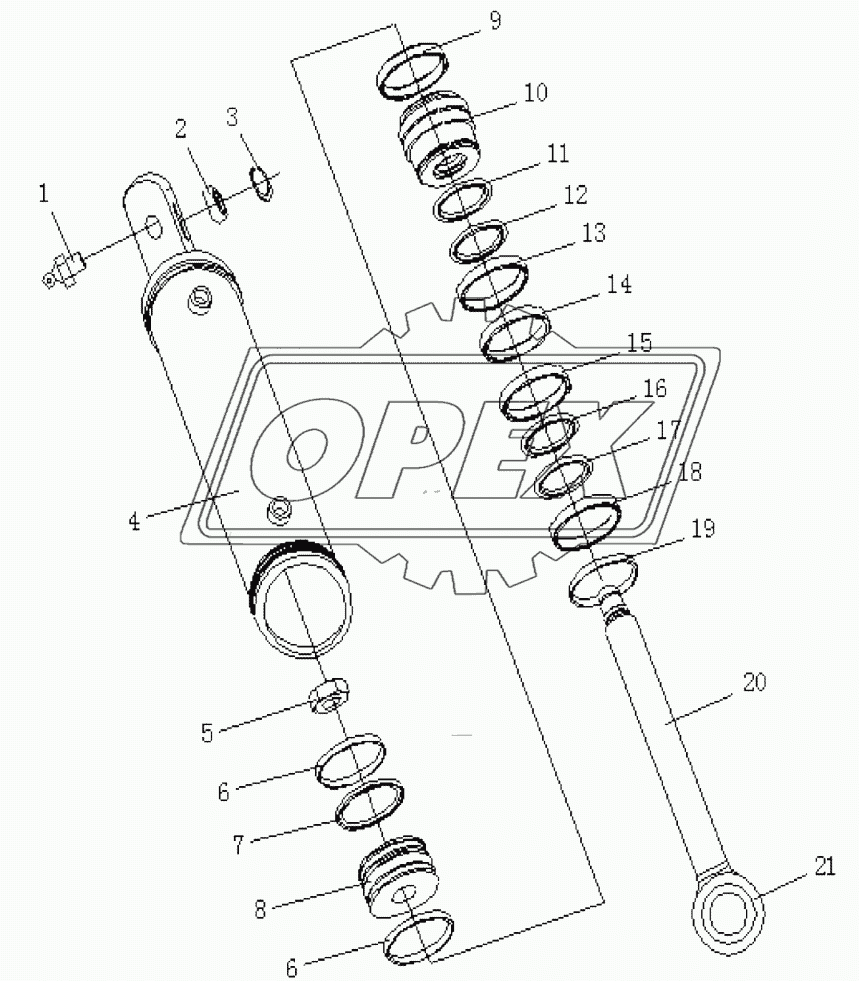 TILT OIL CYLINDER ASSY (L.H.)