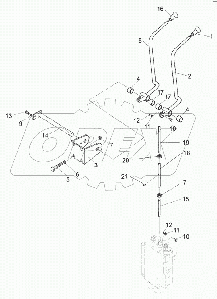 WORK EQUIPMENT CONTROL ASSY (2-SPOOL)
