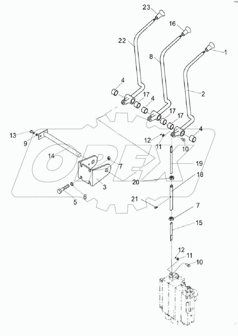 WORK EQUIPMENT CONTROL ASSY (3-SPOOL)