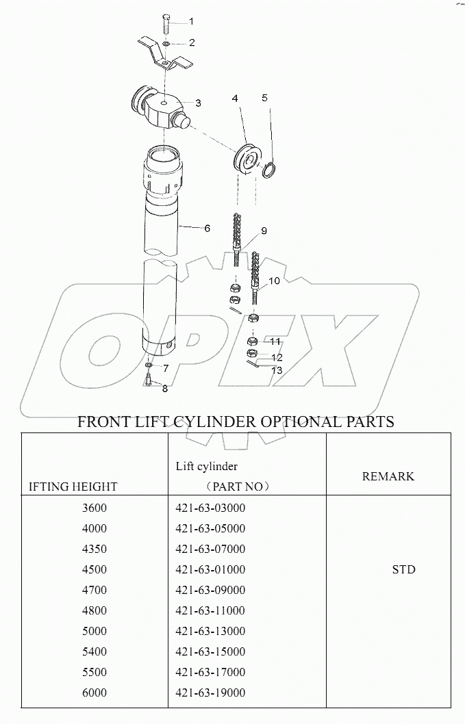 FRONT LIFT CYLINDER