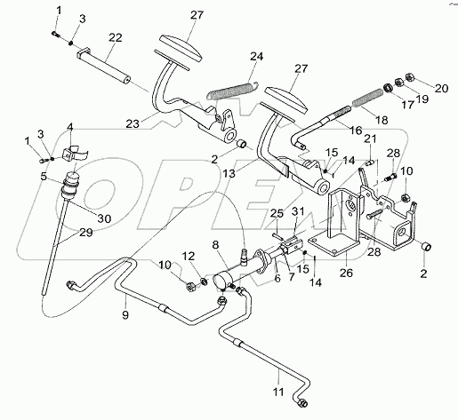BRAKE & CLUTCH CONTROL ASSY