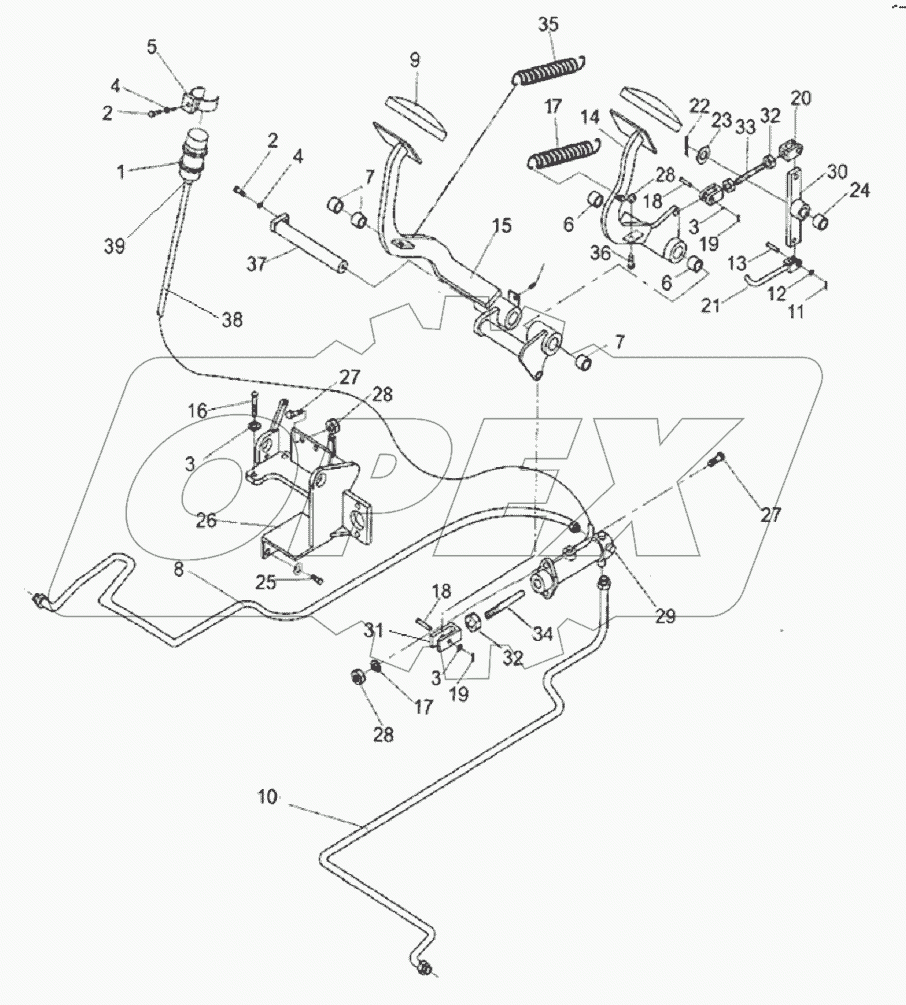 BRAKE & INCHING CONTROL ASSY