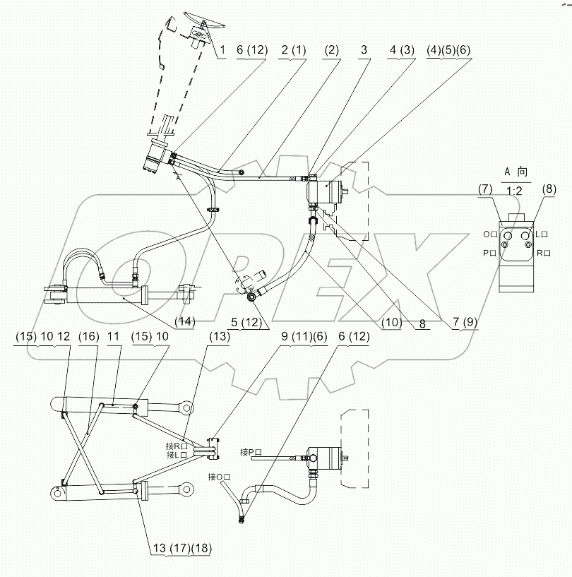 Steering hydraulic system