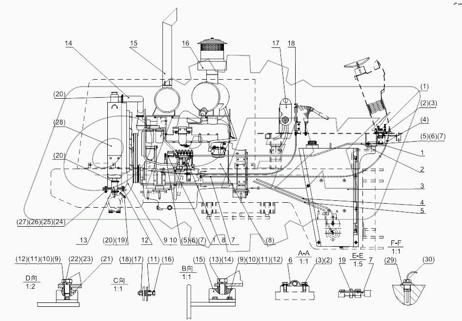 Engine device (match WUXI pressurize engine)
