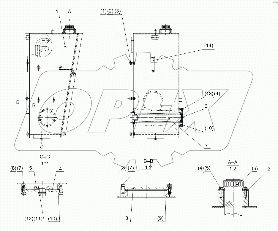 Hydraulic tank assembly
