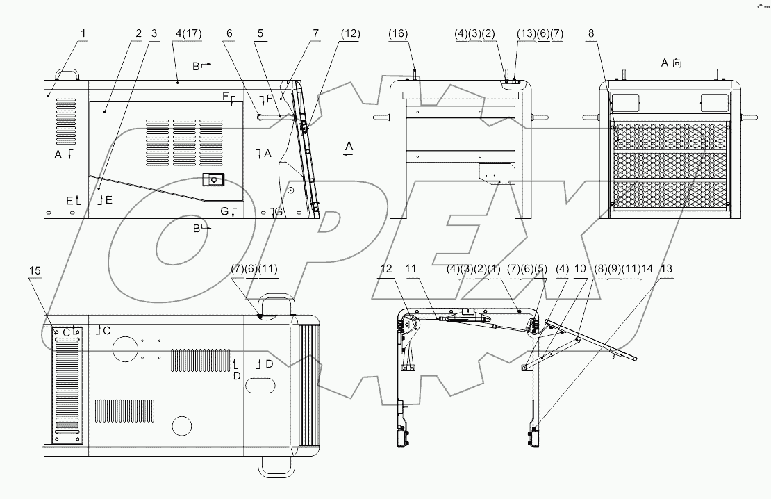 Engine hood (match DEUTZ engine)