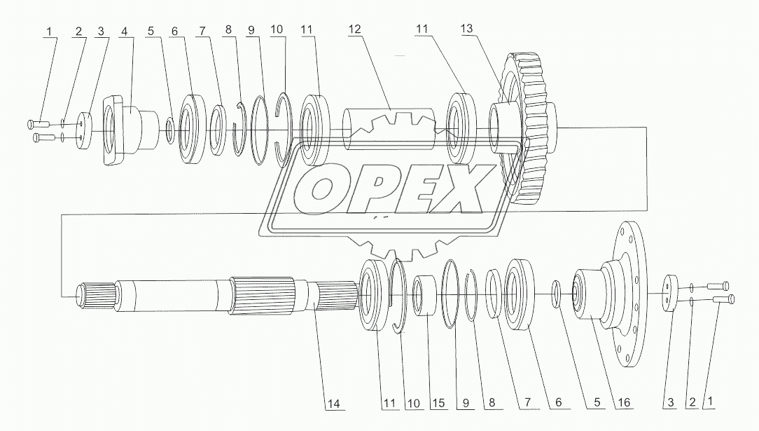 GEARBOX FOUR SHAFT ASSY. (HANGZHOU ADVANCE)