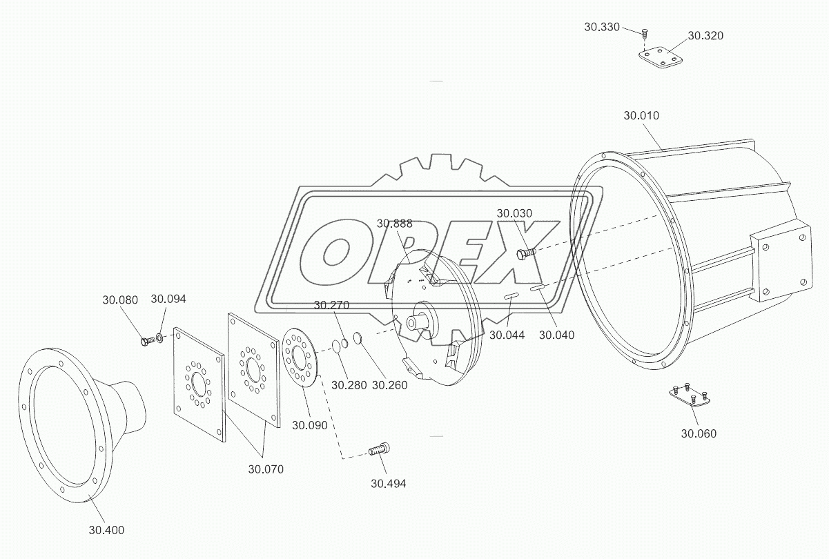 GEARBOX ENGINE CONNECT PART 4WG180