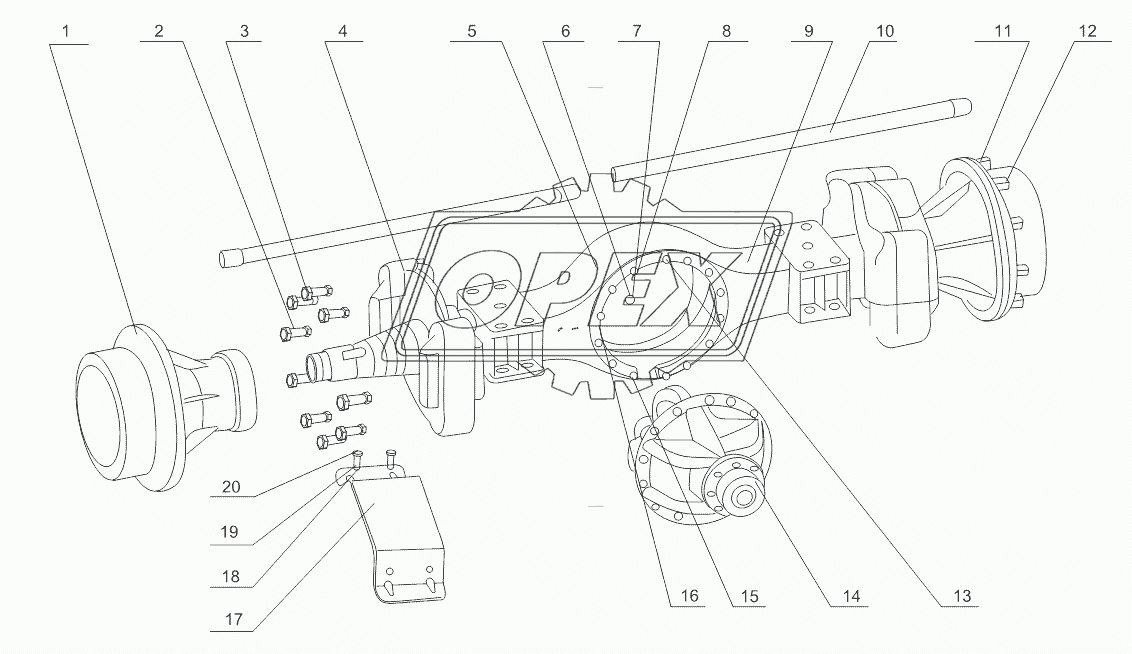 FRONT AXLE ASSEMBLY C216BRA