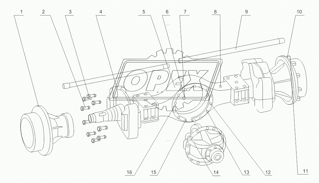 REAR AXLE ASSEMBLY C216BSA