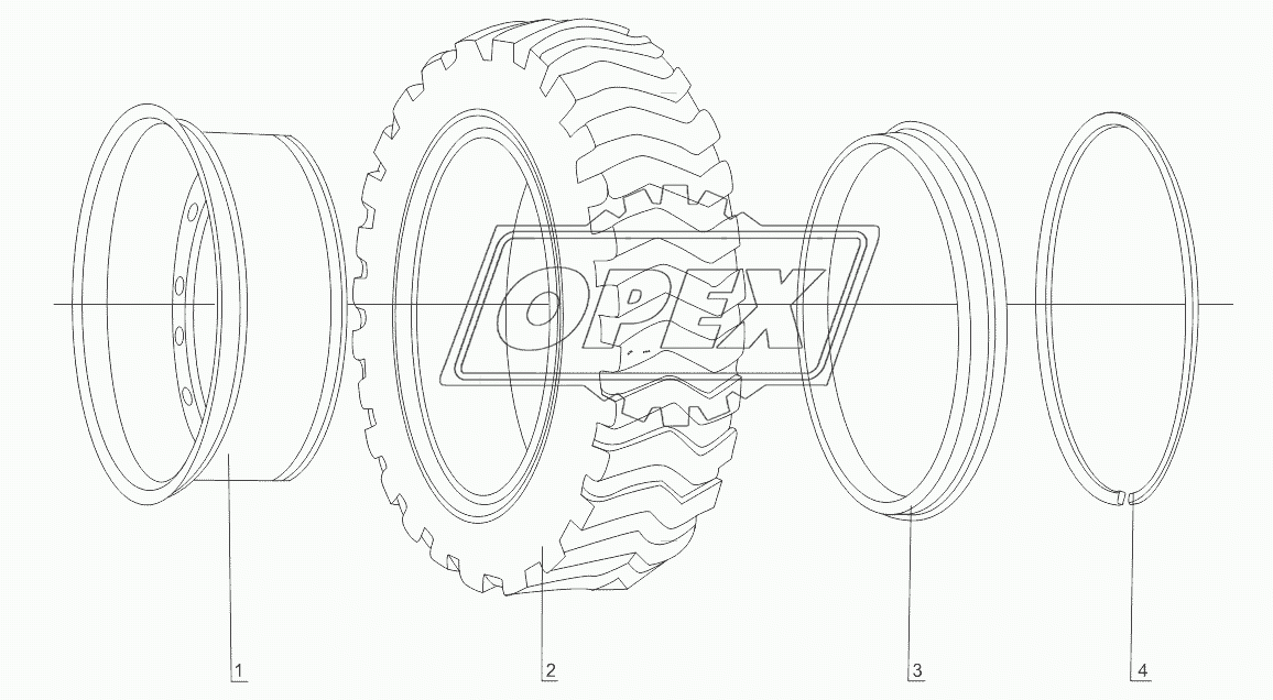 TYRE AND RIM ASSEMBLY