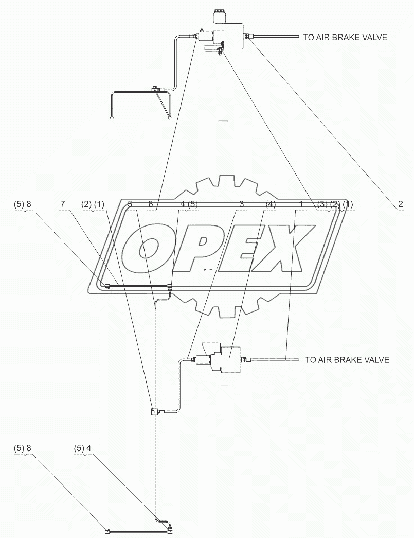 FRONT AXLE BRAKE PIPING