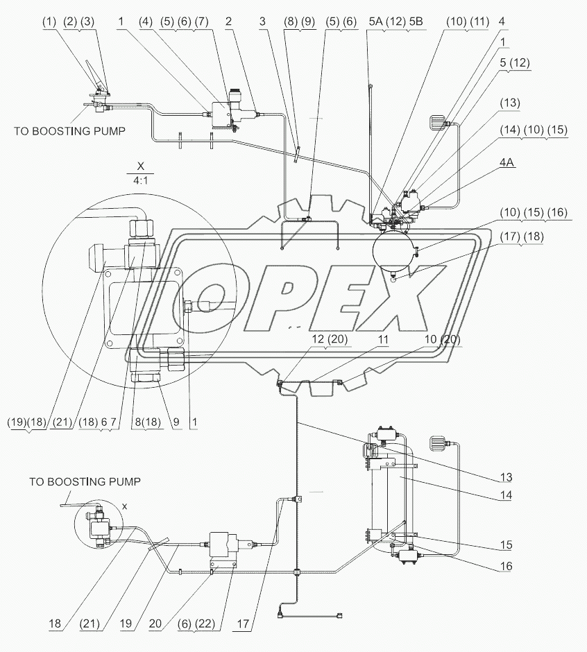 REAR AXLE BRAKE PIPING