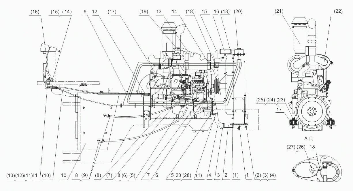 ENGINE DEVICE (FOR SHANGCHAI ENGINE) SC11CB220G2B1