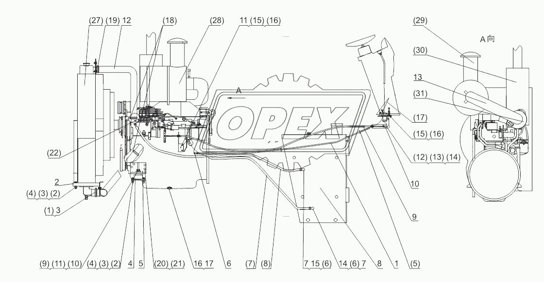 ENGINE DEVICE (FOR CUMMINS ENGINE) 6CTA8.3-C215