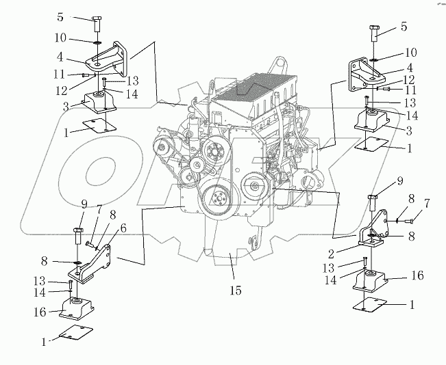 ENGINE MOUNTING AND ATTACHMENT