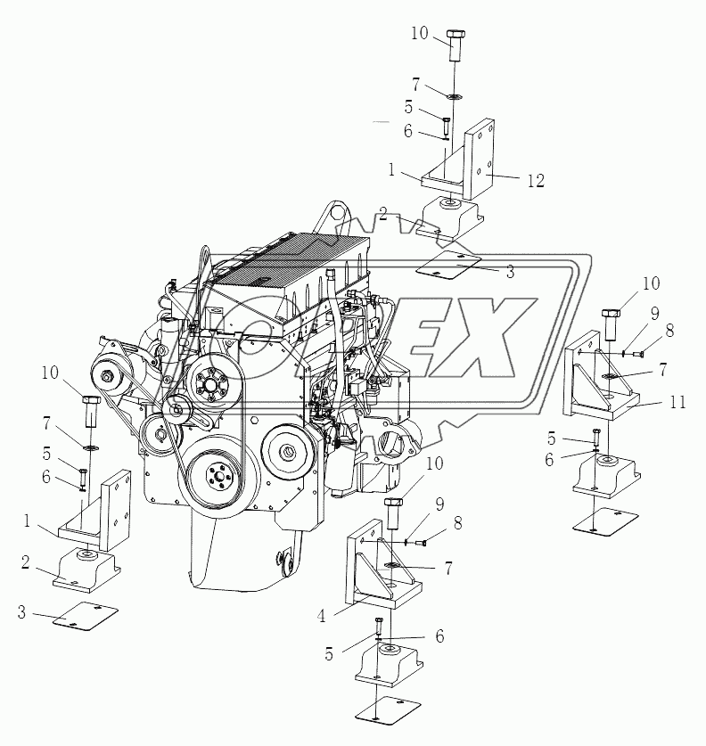ENGINE MOUNT (FOR SR18M/P-2)