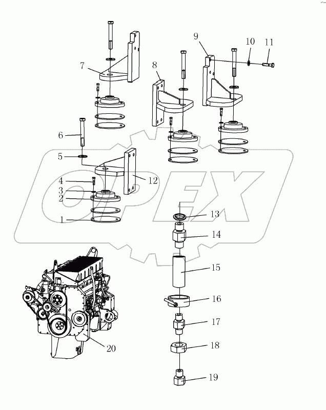 ENGINE MOUNTING AND ATTACHMENT