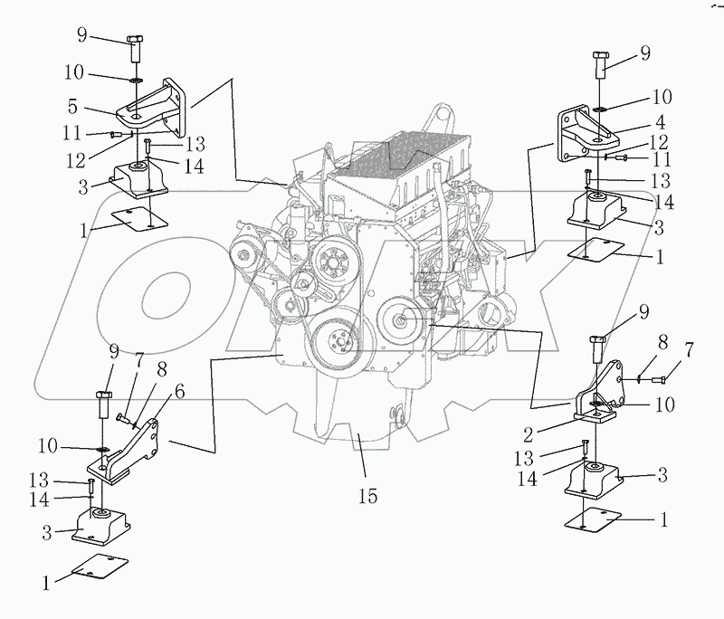 ENGINE MOUNTING AND ATTACHMENT