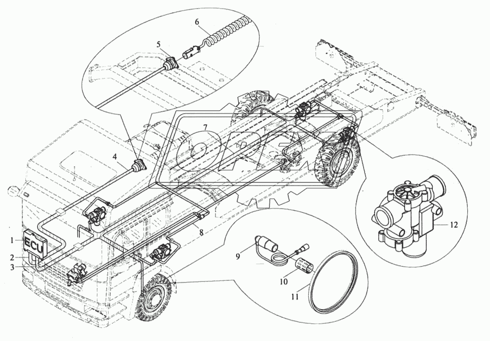 Система ABS для грузовиков (4x2)