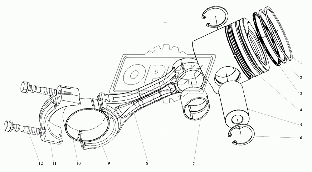 M3400-1004000 PiSTON AND CONNECTiNG ROD