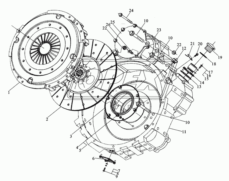 M3400-1600000 CLUTCH ASSY