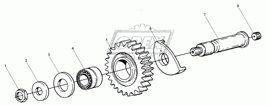 Вал передачи заднего хода