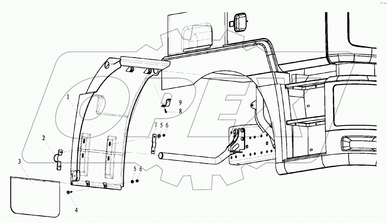  FENDER LEFT BEHIND CAB