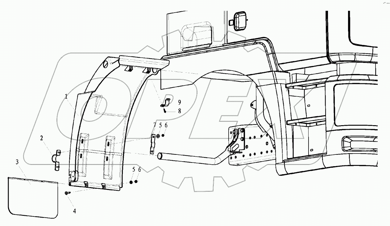  FENDER RIGHT BEHIND CAB