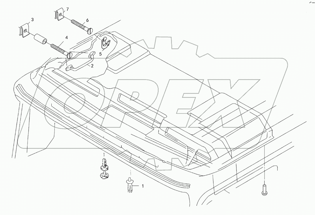  HEADLINING WITH MOUNTING AND GRAB HANDLE