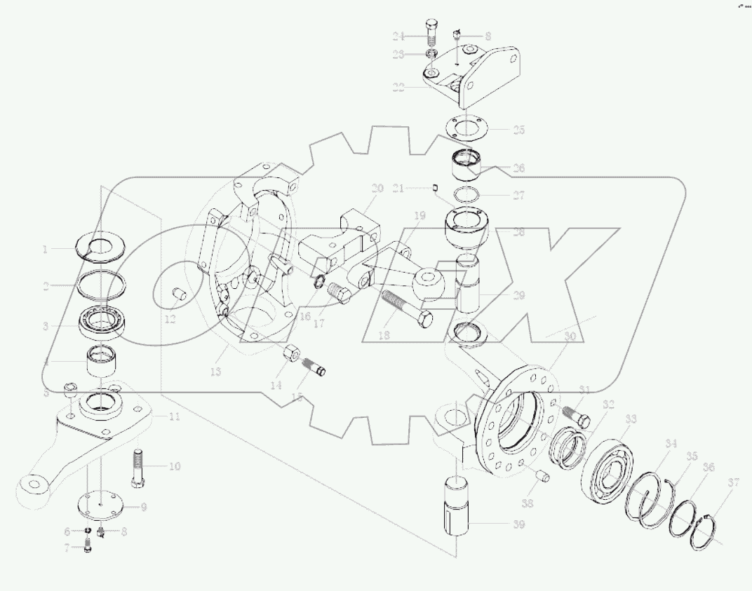  DRIVE FRONT AXLE STEERING KNUCKLE
