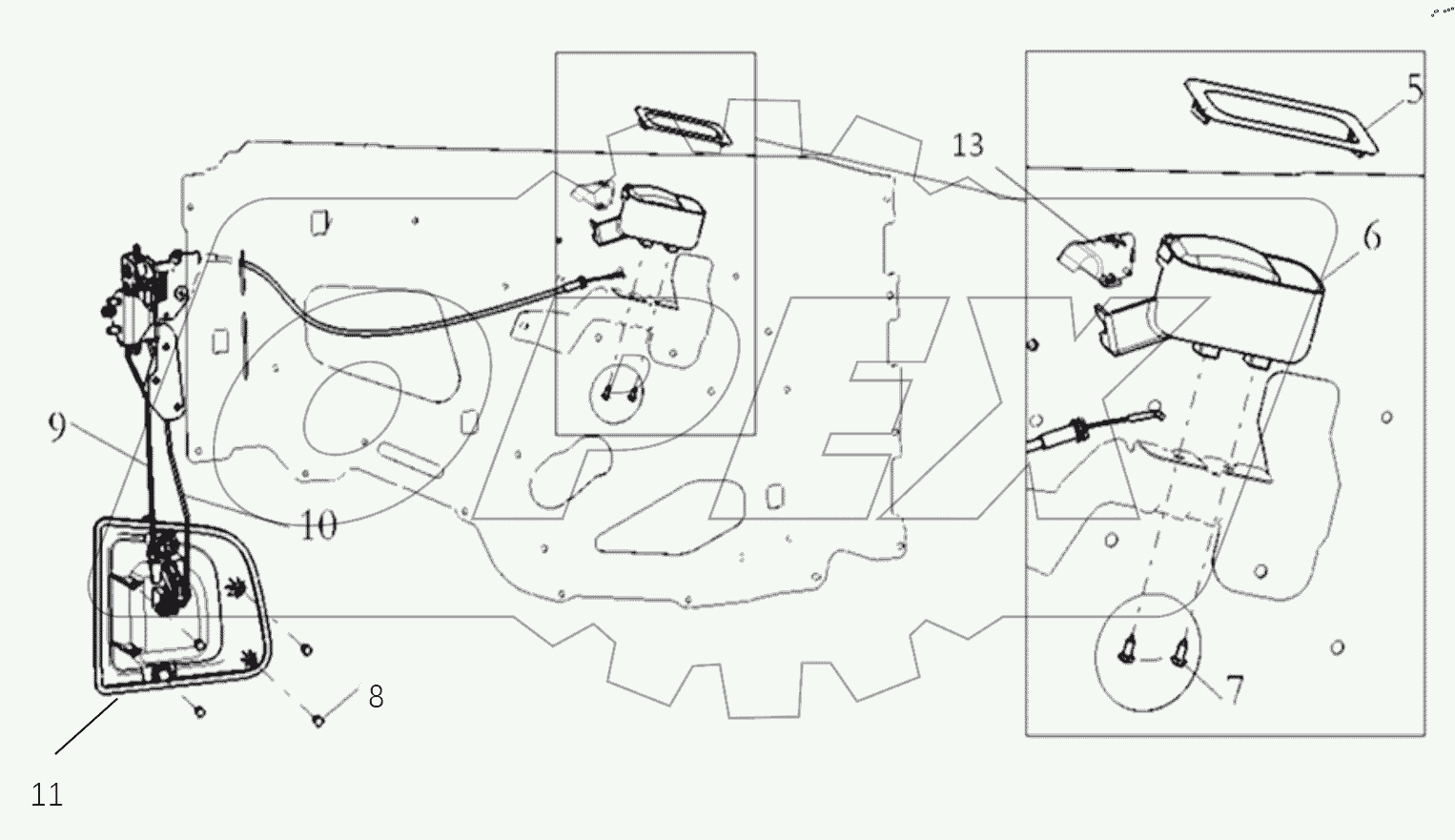  LEFT DOOR LOCK SYSTEM