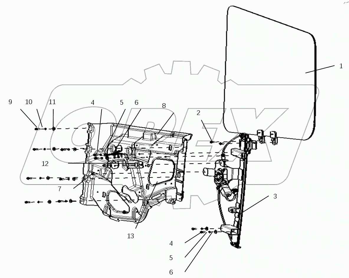  RIGHT DOOR WINDOW LIFTER