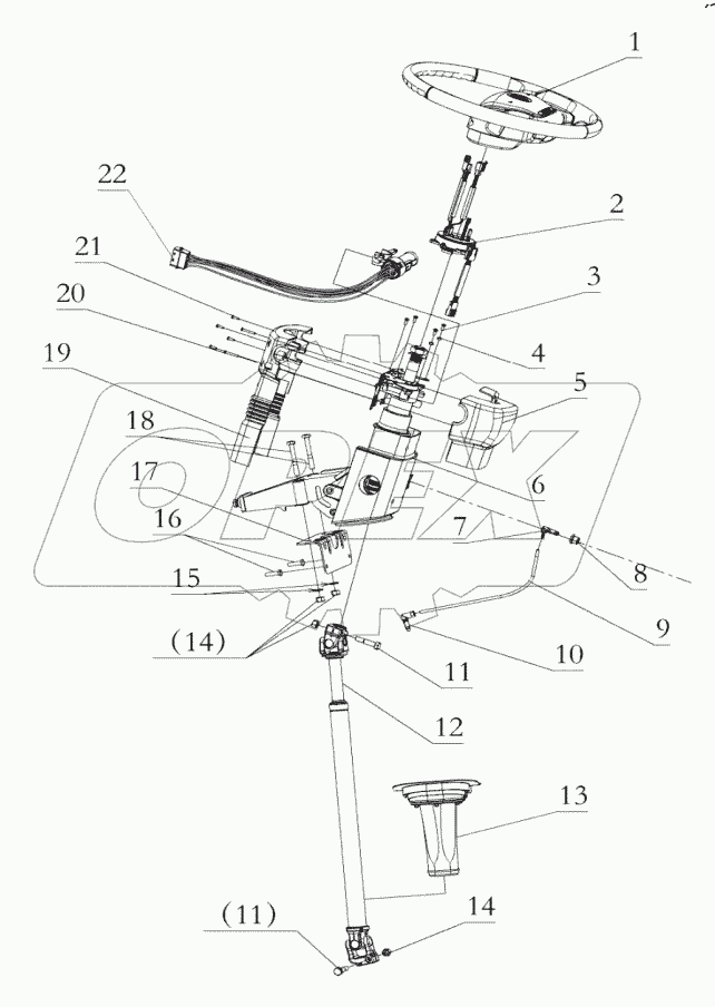  STEERING COLUMN ADJUSTABLE