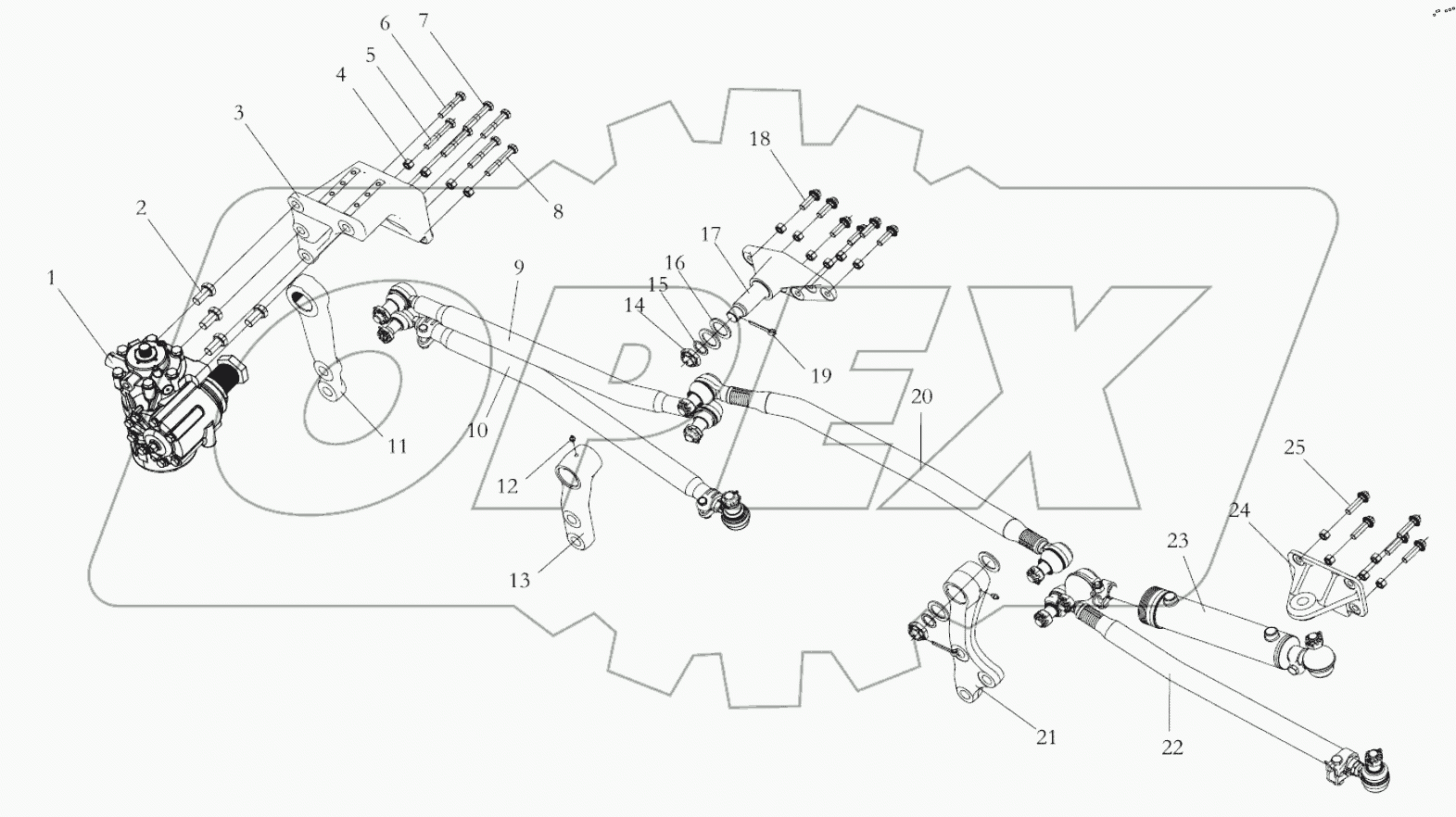  DOUBLE SHAFTS STEERING TRANSMISSION DEVICE