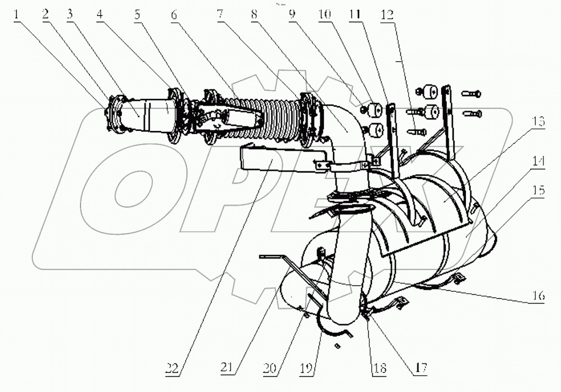  EXHAUSTING AND MUFFLER DC93259540210 (WP10)
