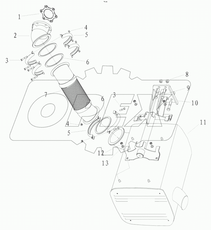  EXHAUSTING AND MUFFLER F2000 (WD12)