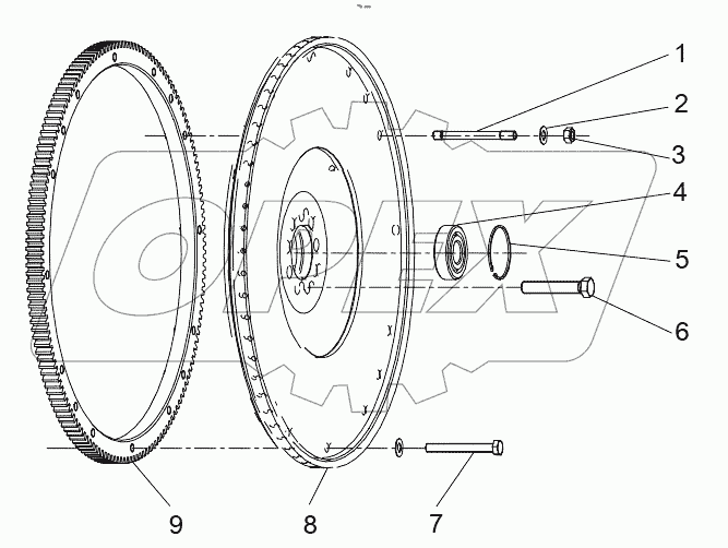 A COMBINED FLYWHEEL GRP100020357