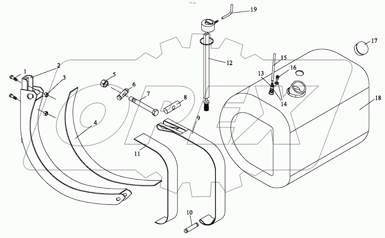  ALUMINUM ALLOY FUEL TANK ASSEMBLY 400L