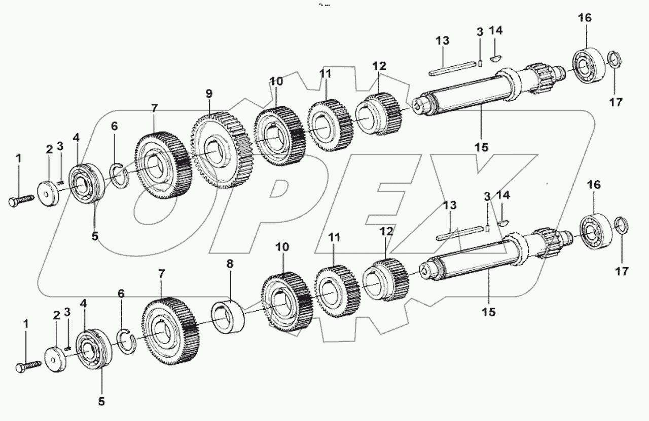  9JS135T-B COUNTERSHAFT ASSEMBLY