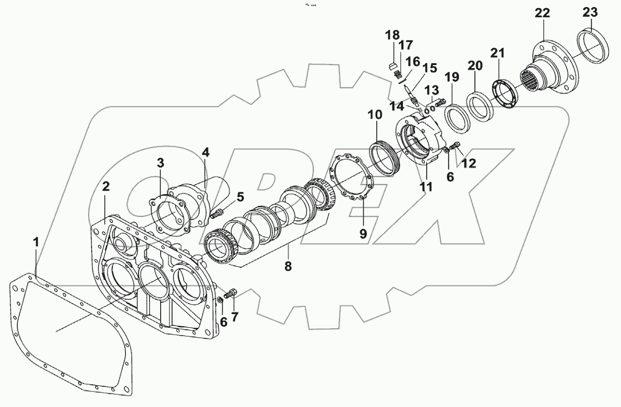  9JS135T-B REAR COVER ASSEMBLY