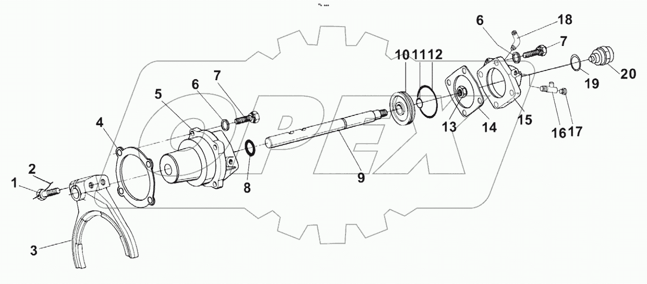  9JS135T-B AUXILIARY BOX CYLINDER ASSEMBLY