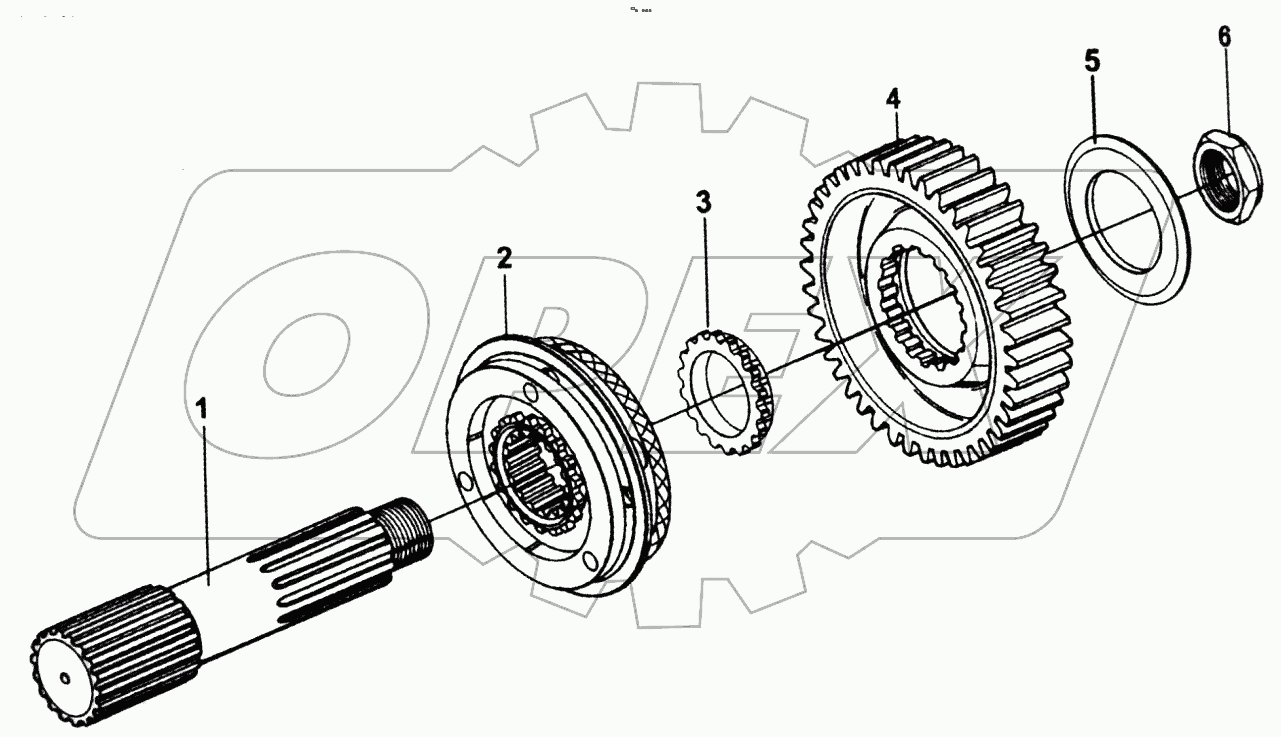  OUTPUT SHAFT ASSEMBLY (FAST 12JS180TA)