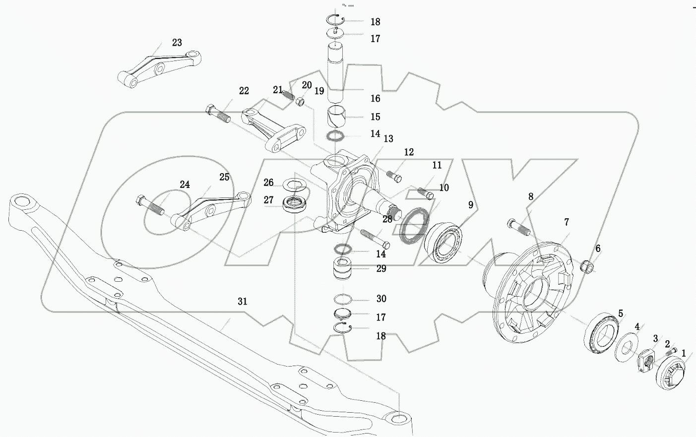  MAN 9.5 TON STEERING SHAFT