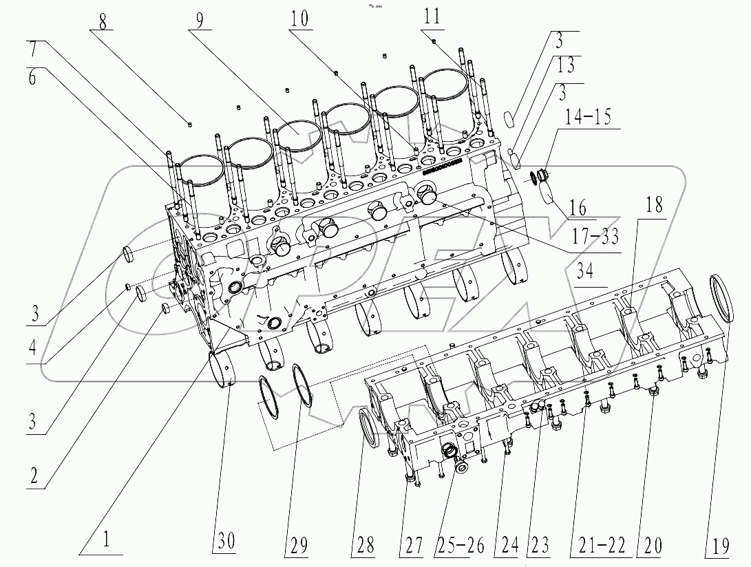  A COMBINED ENGINE BODY GRP100010599