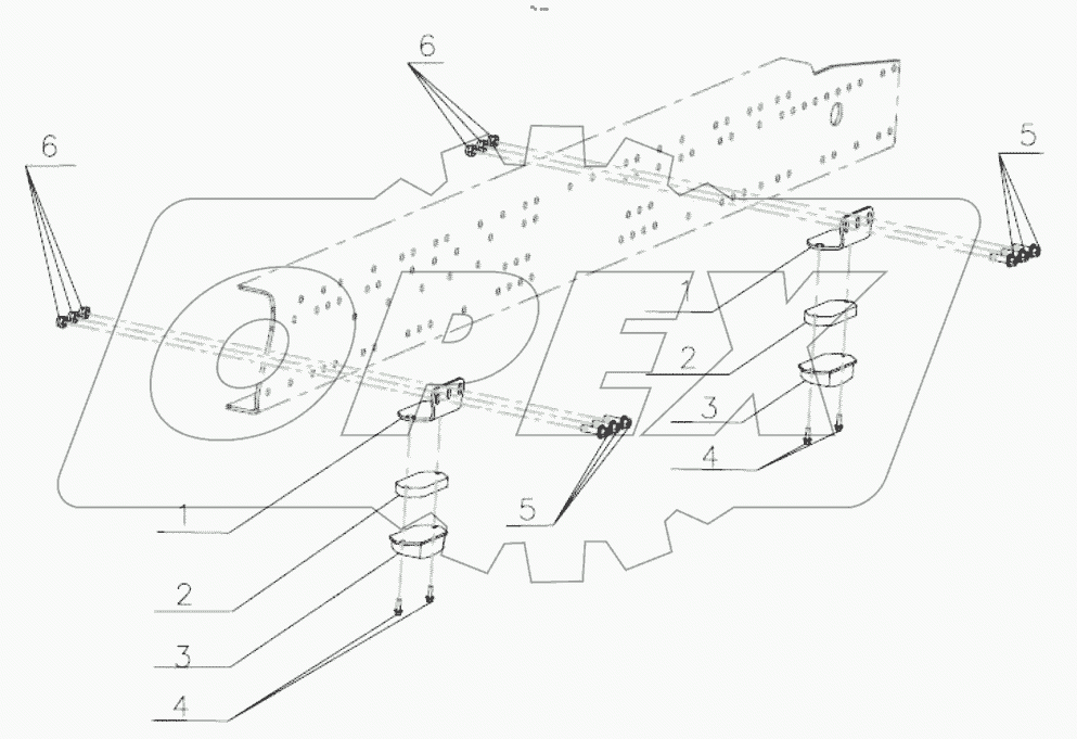  EQUALIZING SUSPENSION LIMIT STOP 6X4, 8X4