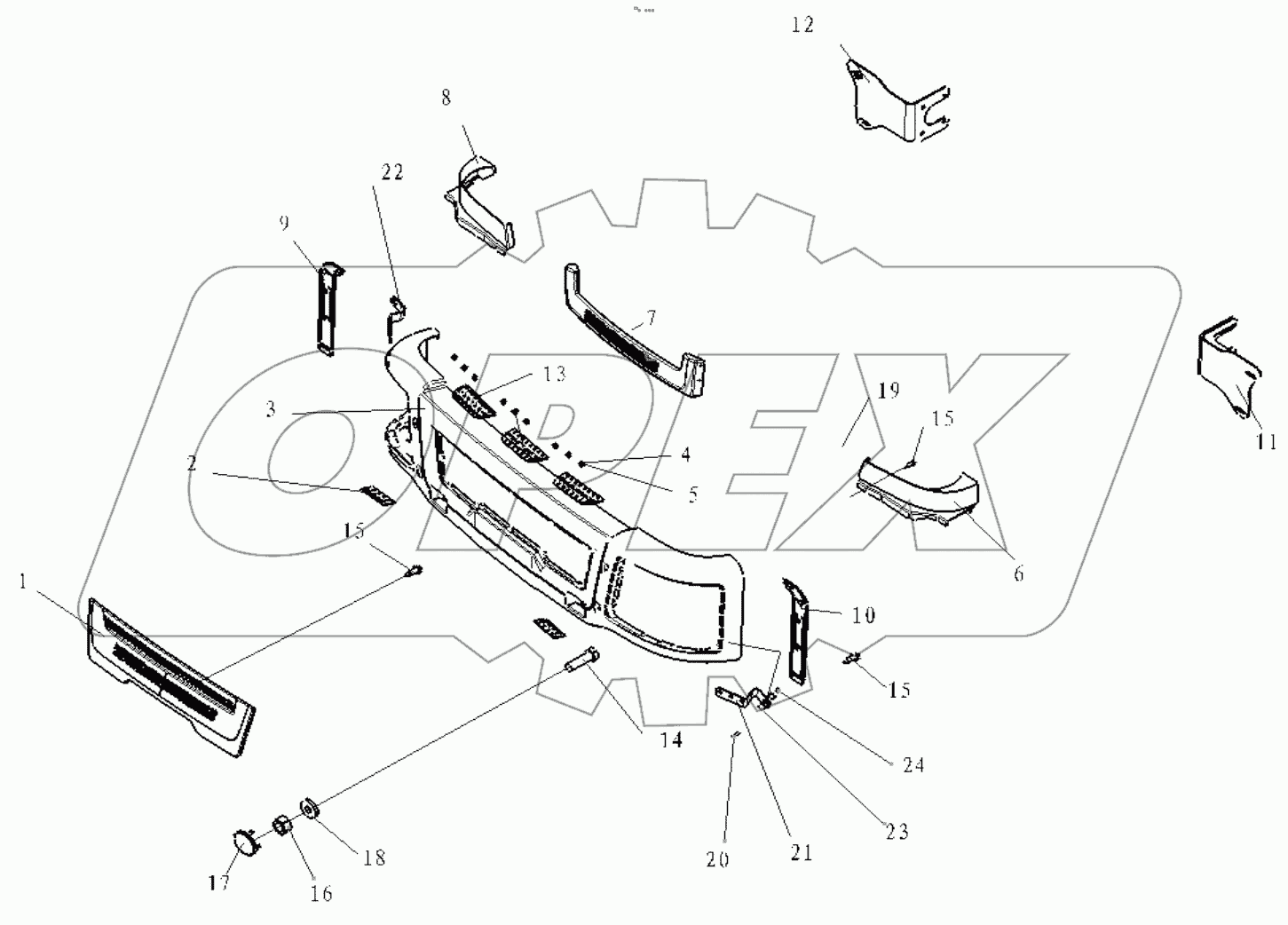  BUMPER AND FRONT BRACKET